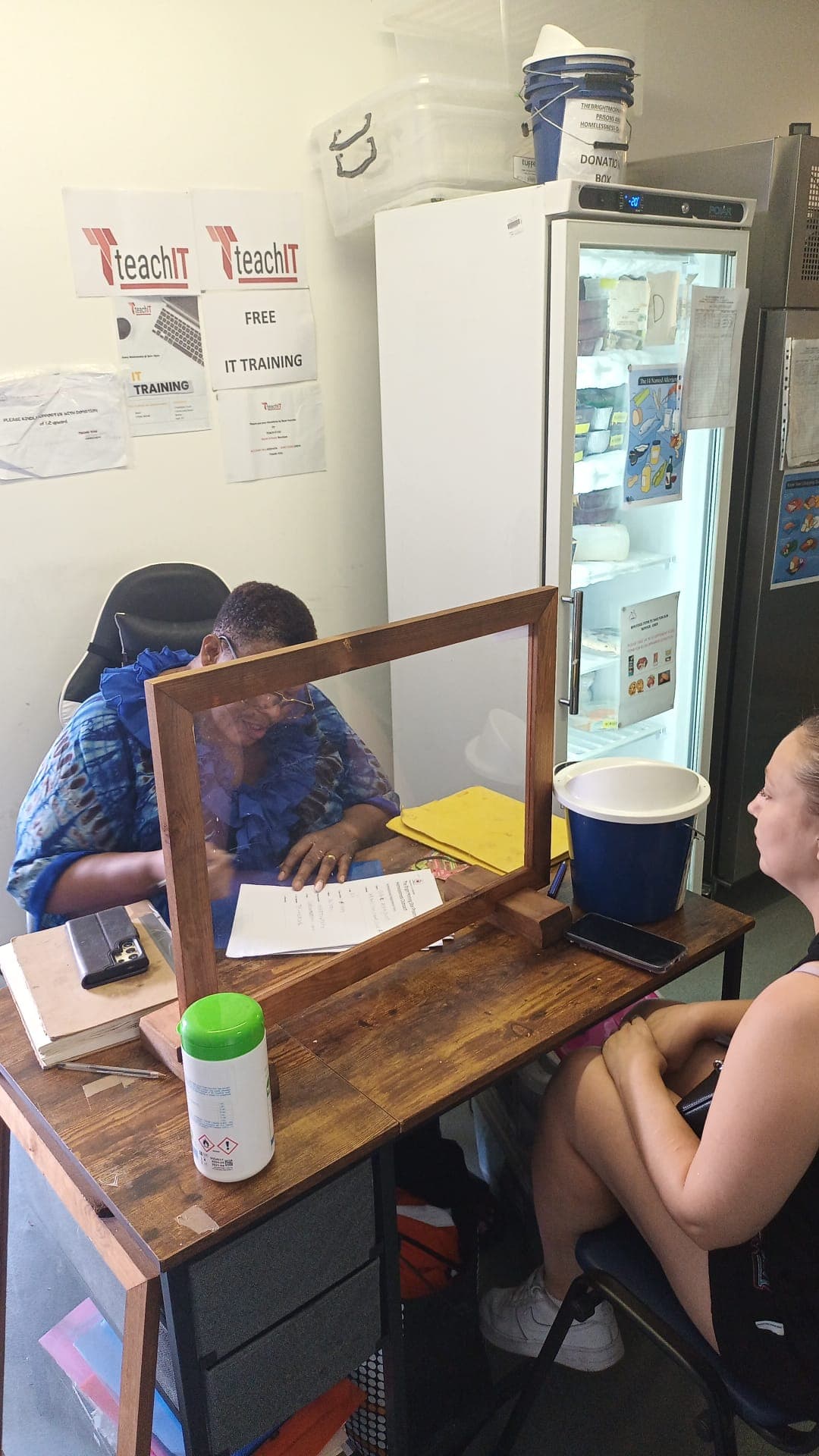 Counseling session in community center setting