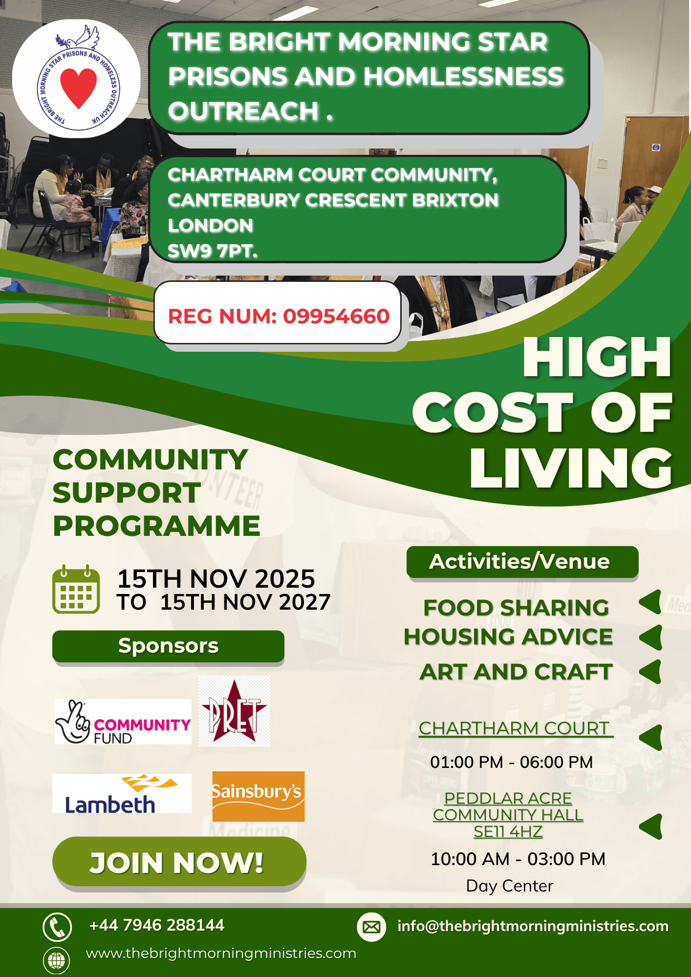 High Cost of Living Community Support Programme Flyer