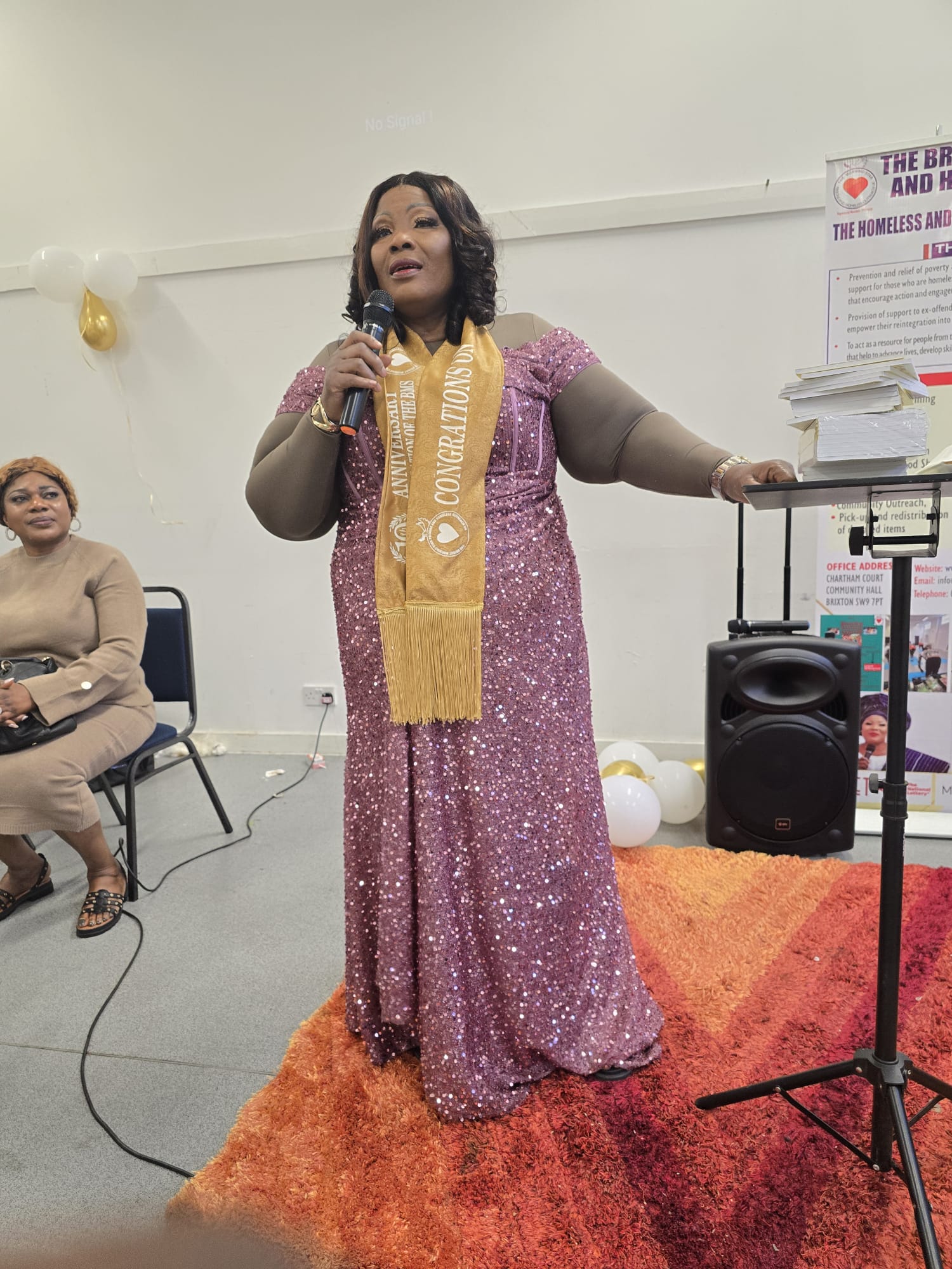 Anniversary Speaker Addressing Attendees